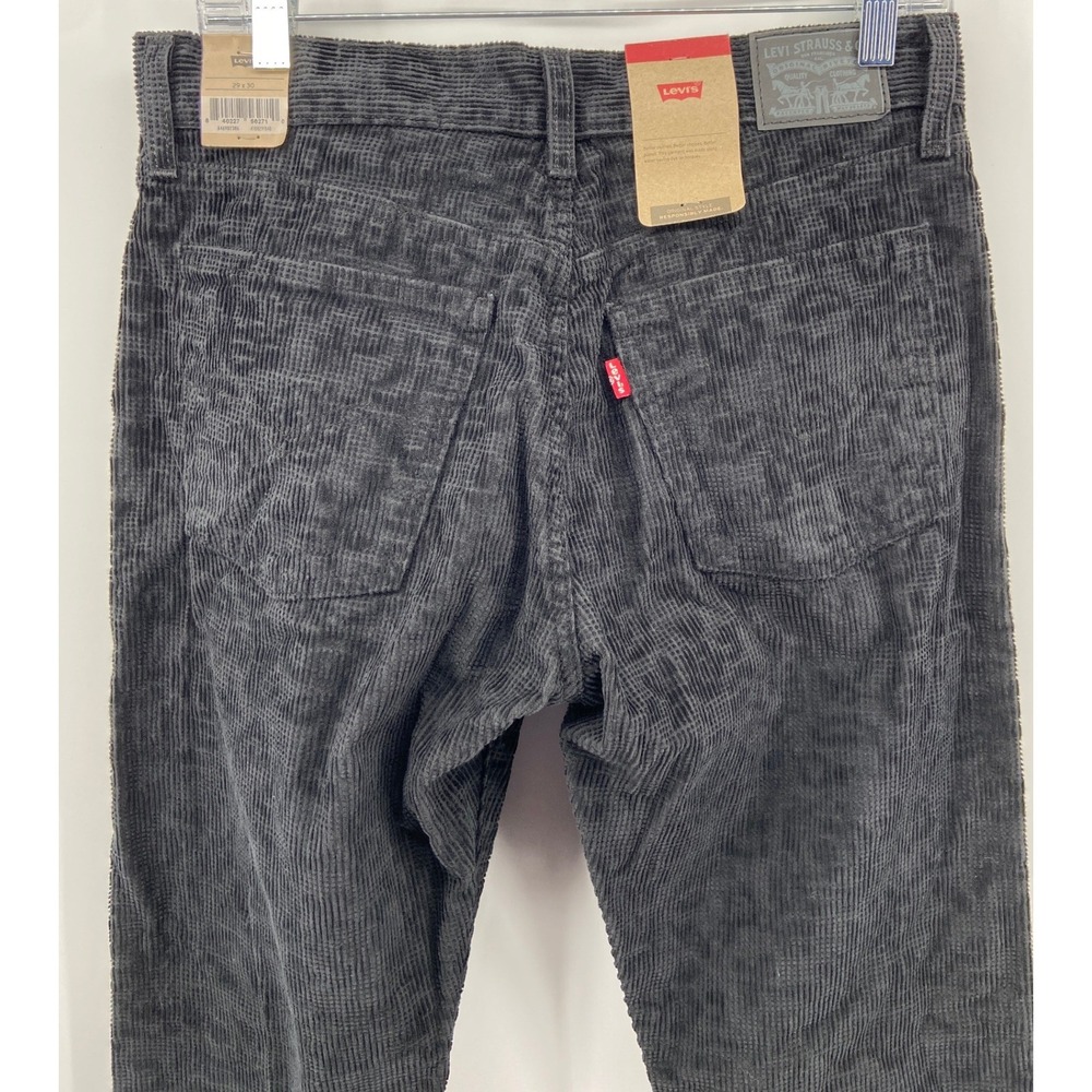 Levis 511 Slim Fit Corduroy Pants Charcoal Gray Animal Print Patterned W29 L30